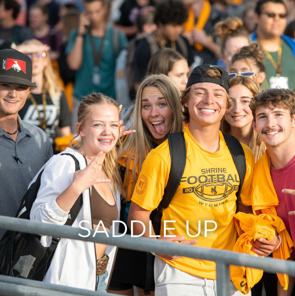 students at a football game