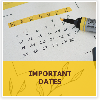 Important dates over calendar
