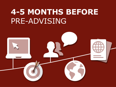 4-5 months before: pre-advising