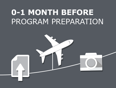0-1 months before: Program preparation