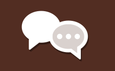 Two conversation bubbles icon