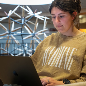 Student on Laptop