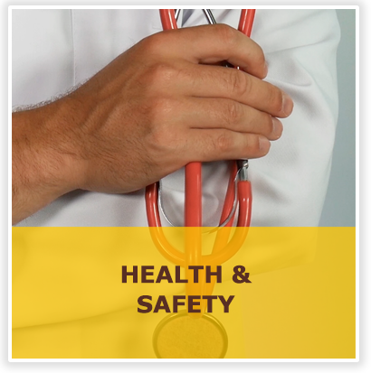 Health & Safety with picture of doctor