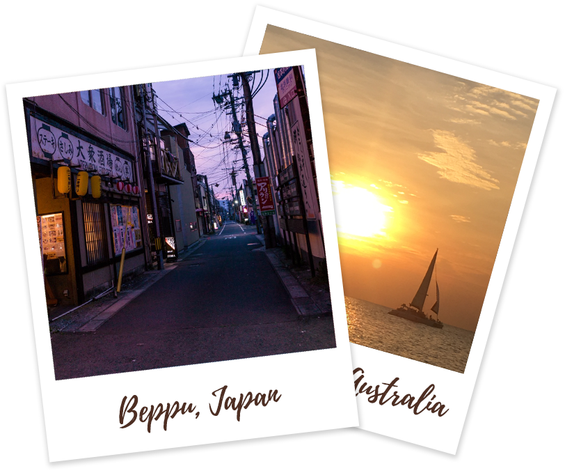 Pictures of Beppu, Japan and Australia