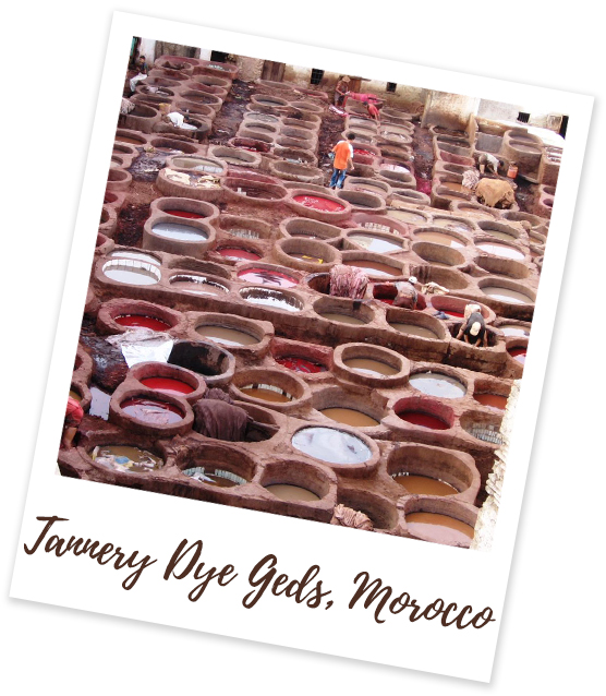 Tannery Dye Beds in Morocco