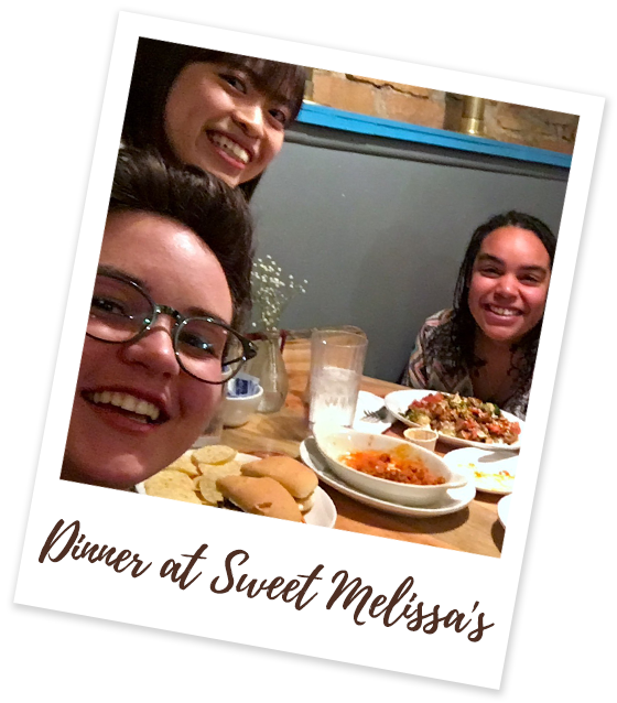 dinner at sweet melissa's