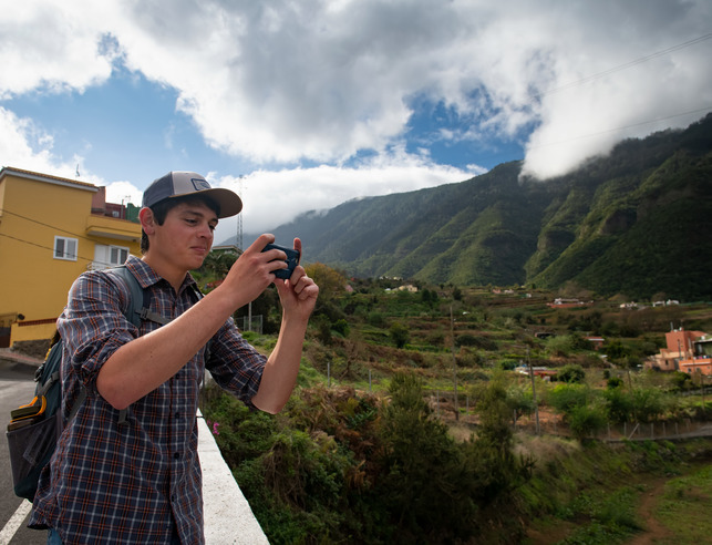 Student taking a photo
