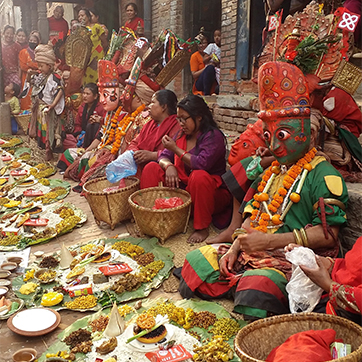 God's Feast in Bhaktapur, Nepal