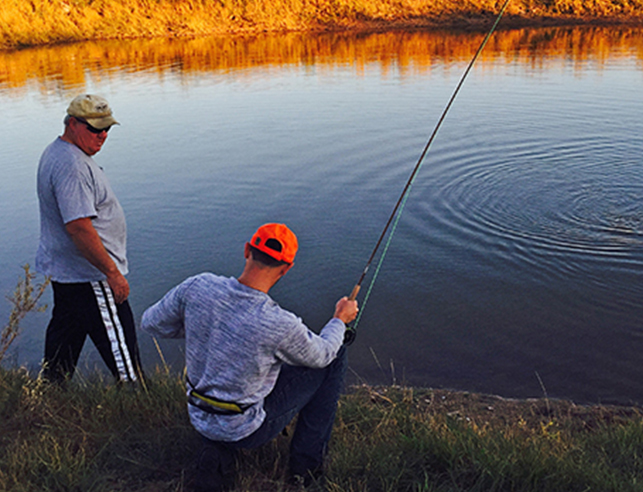 Veterans fly fishing