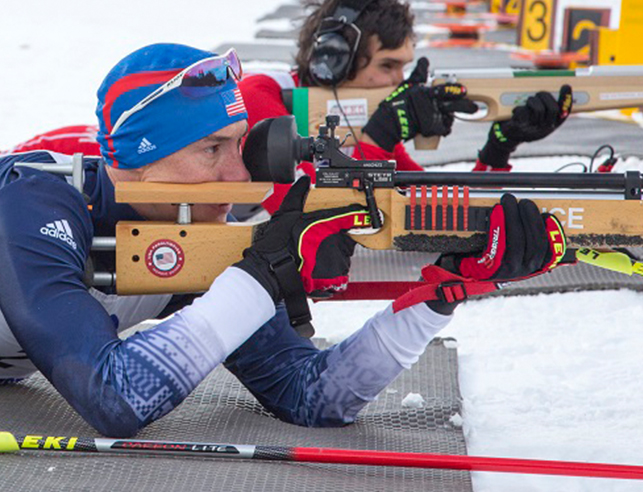 Veterans doing a biathalon