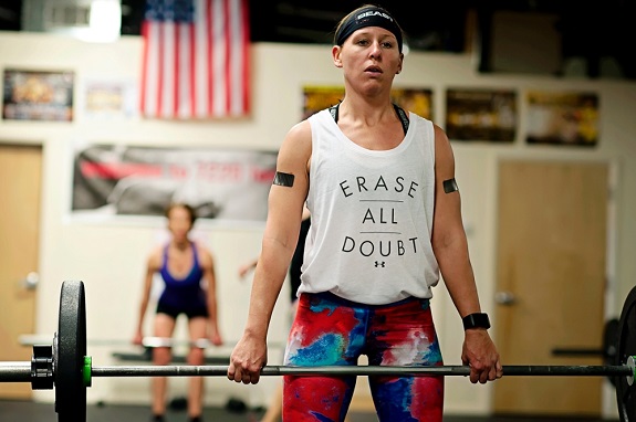 Veteran participating in Crossfit workout.