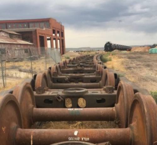 Railroad ties in Evanston, WY