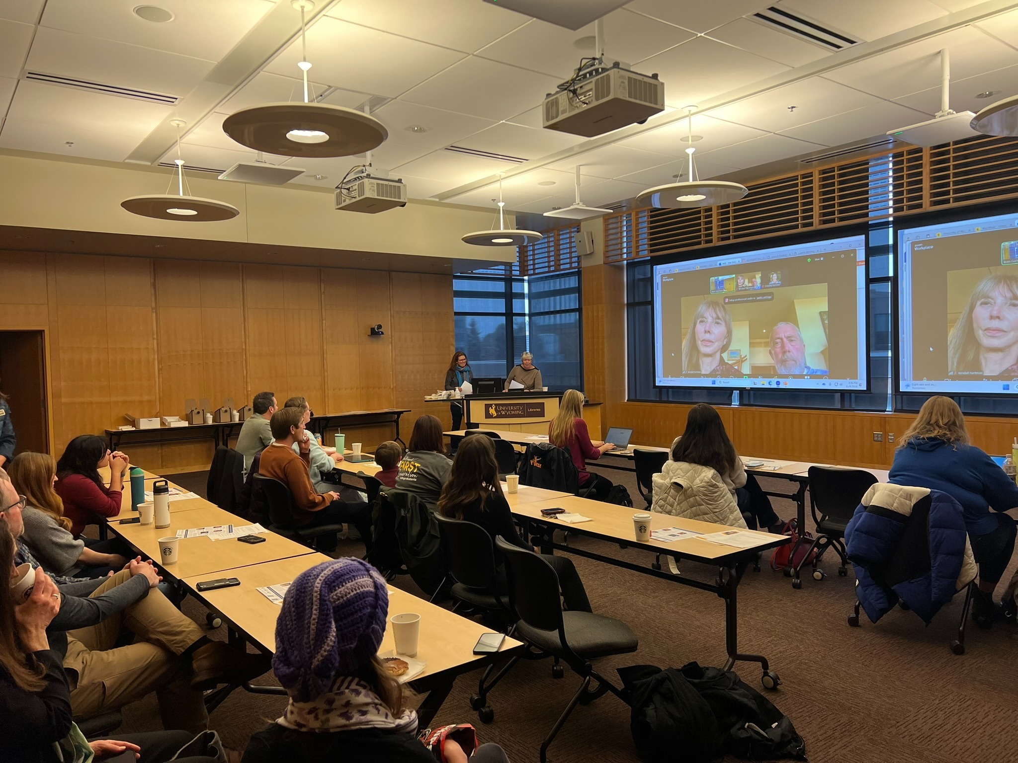 A meeting about the Stewart Family Serviceship award is taught at UW