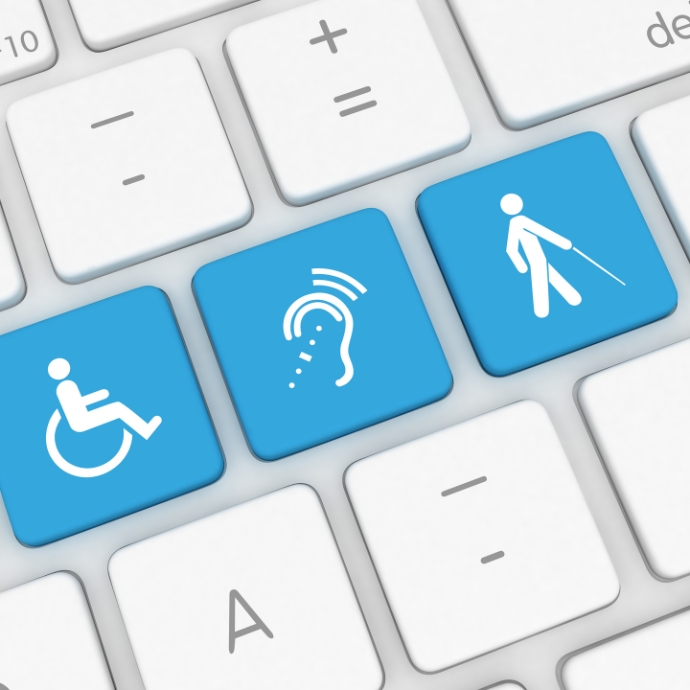 A keyboard accessibility icon keys