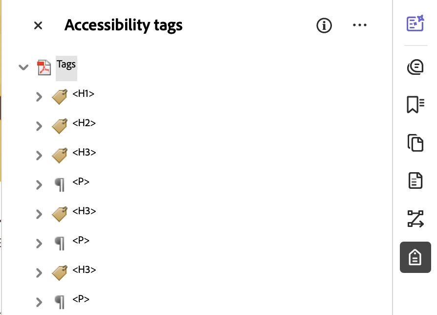 viewing accessibility tags to change reading order in adobe acrobat pro