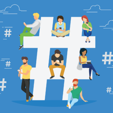 graphic of people sitting in a #