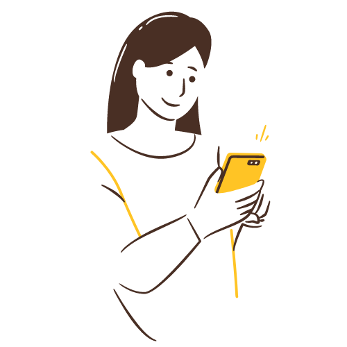 Icon of a person on their phone