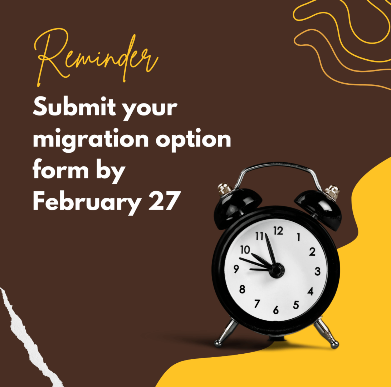 A thumbnail of the design upgrade migration reminder email