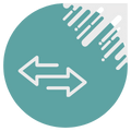 A two opposing arrows icon