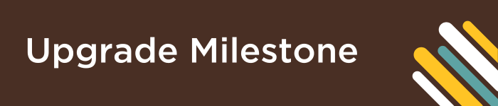 Upgrade milestone graphic