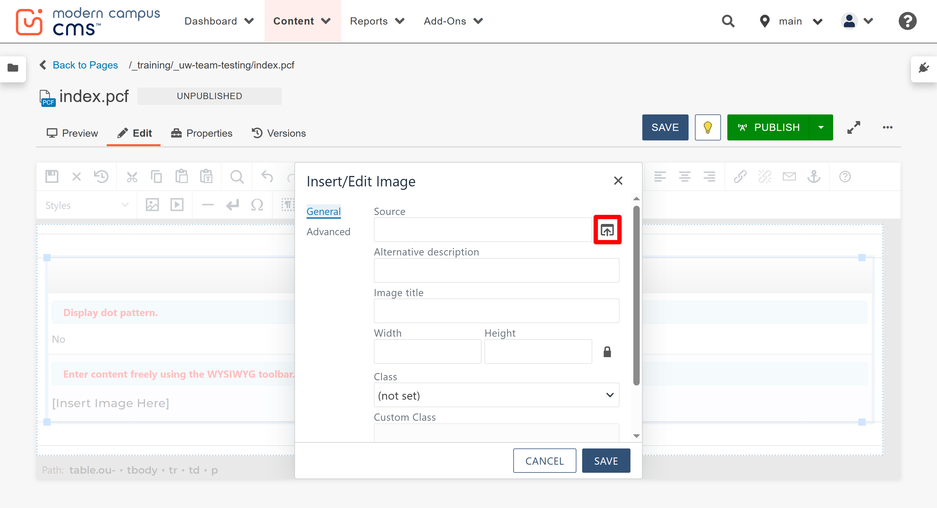 insert images step 2 screenshot