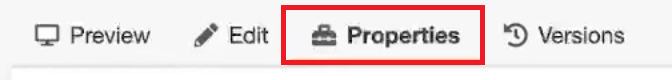 properties button