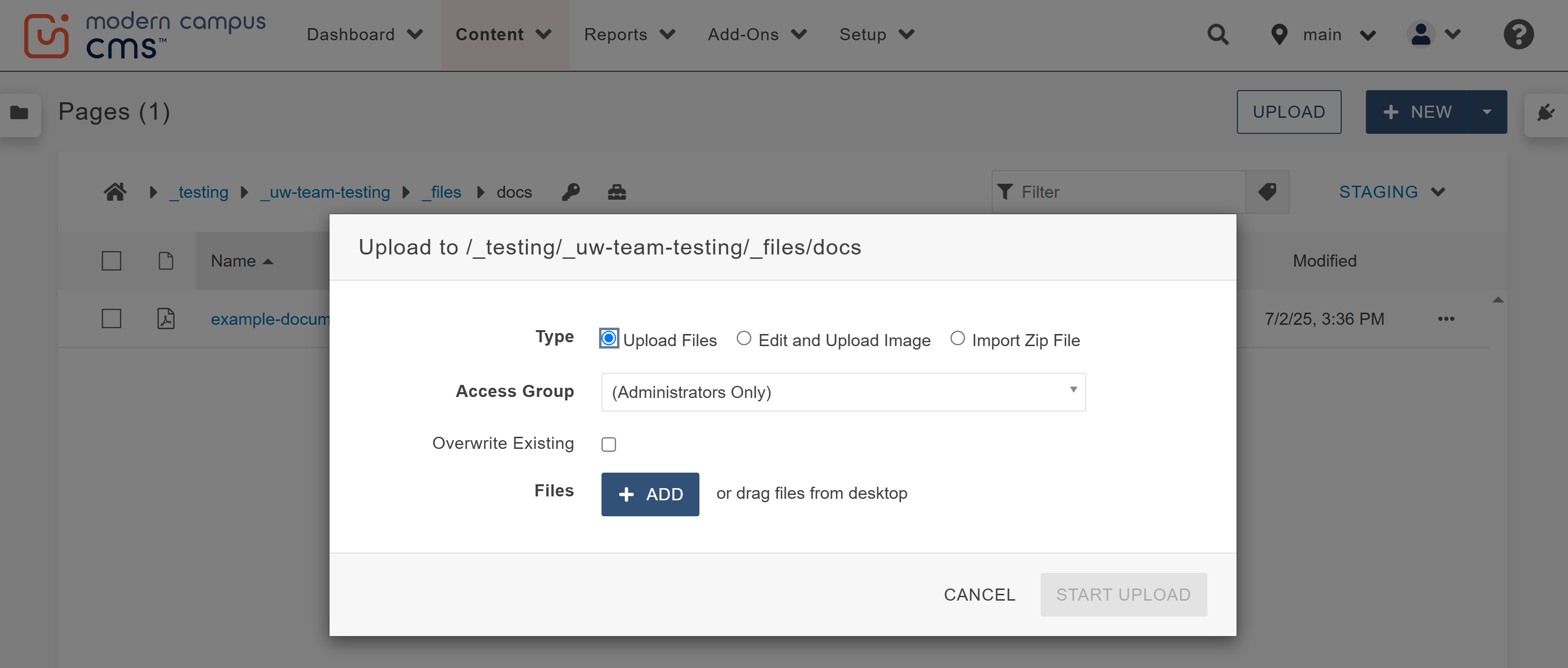 overwrite a document step 3 screenshot