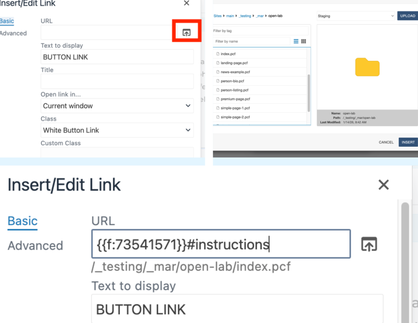 step 5 c finding the dependency tag then hash symbol and anchor title right after in url field