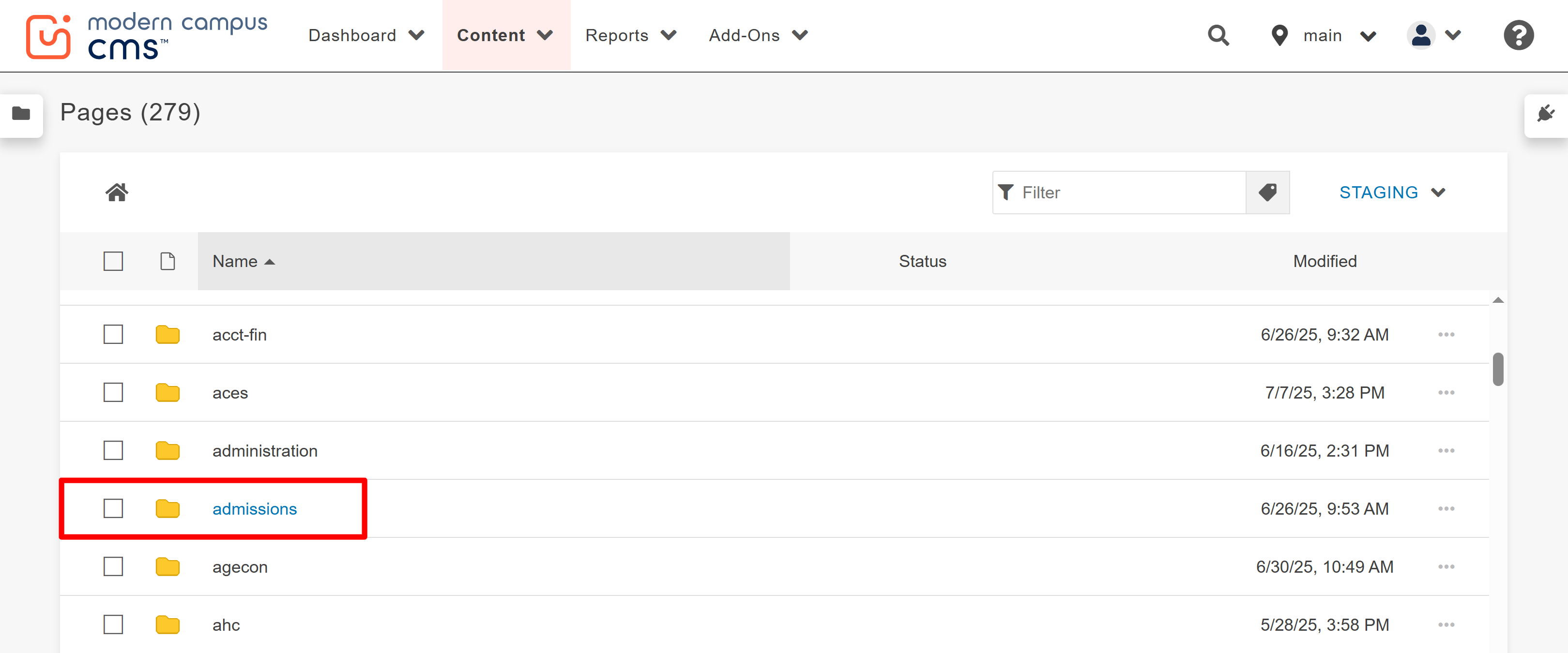 Locating pages step 2 screenshot