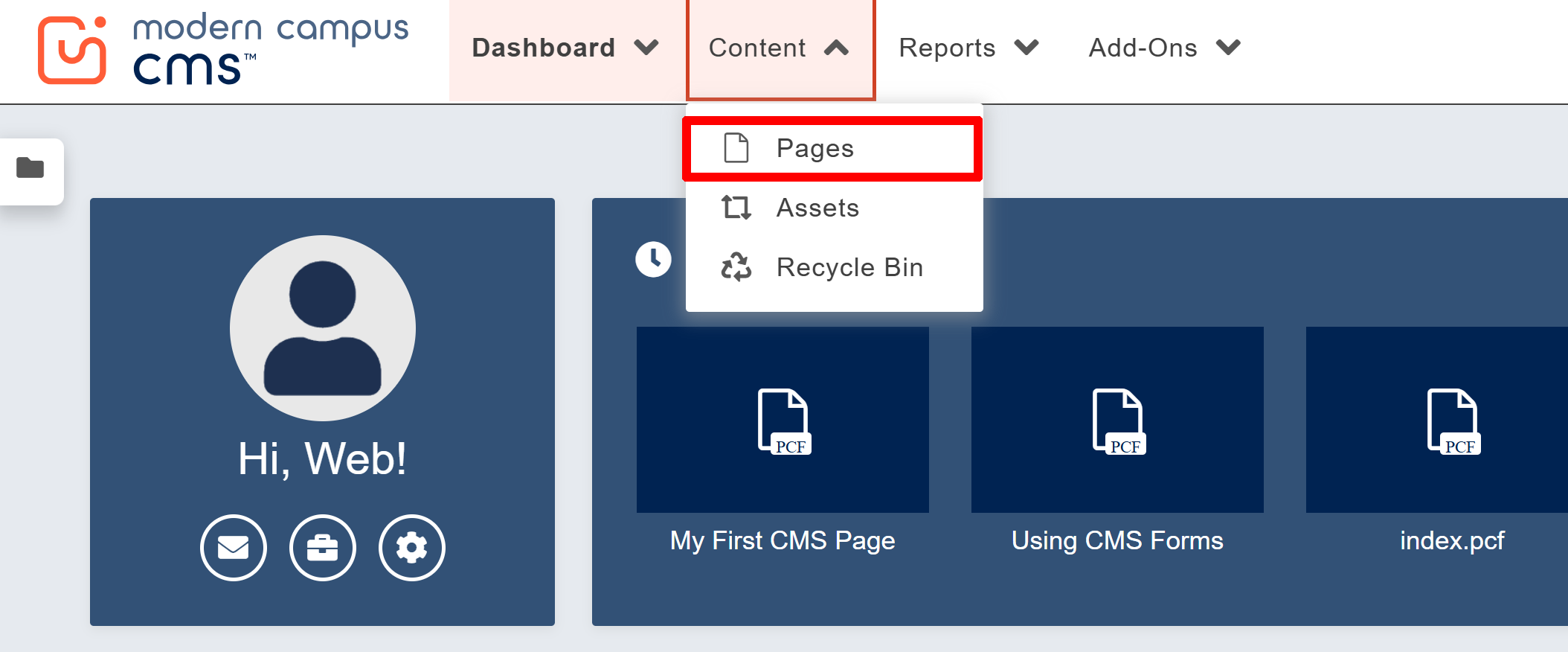 Locating pages step 1 screenshot