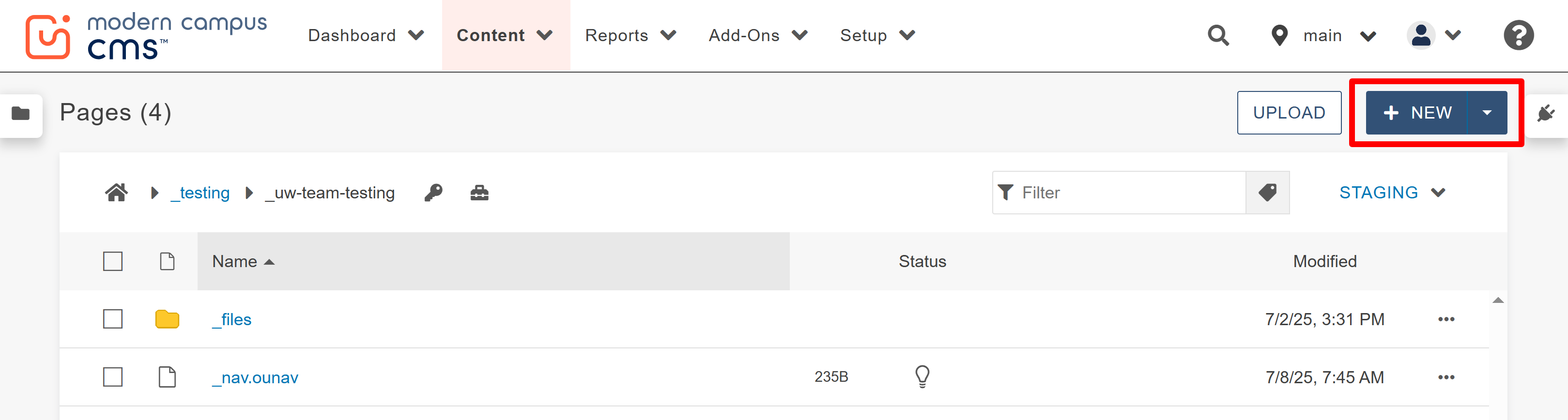 creating a page step 3 screenshot