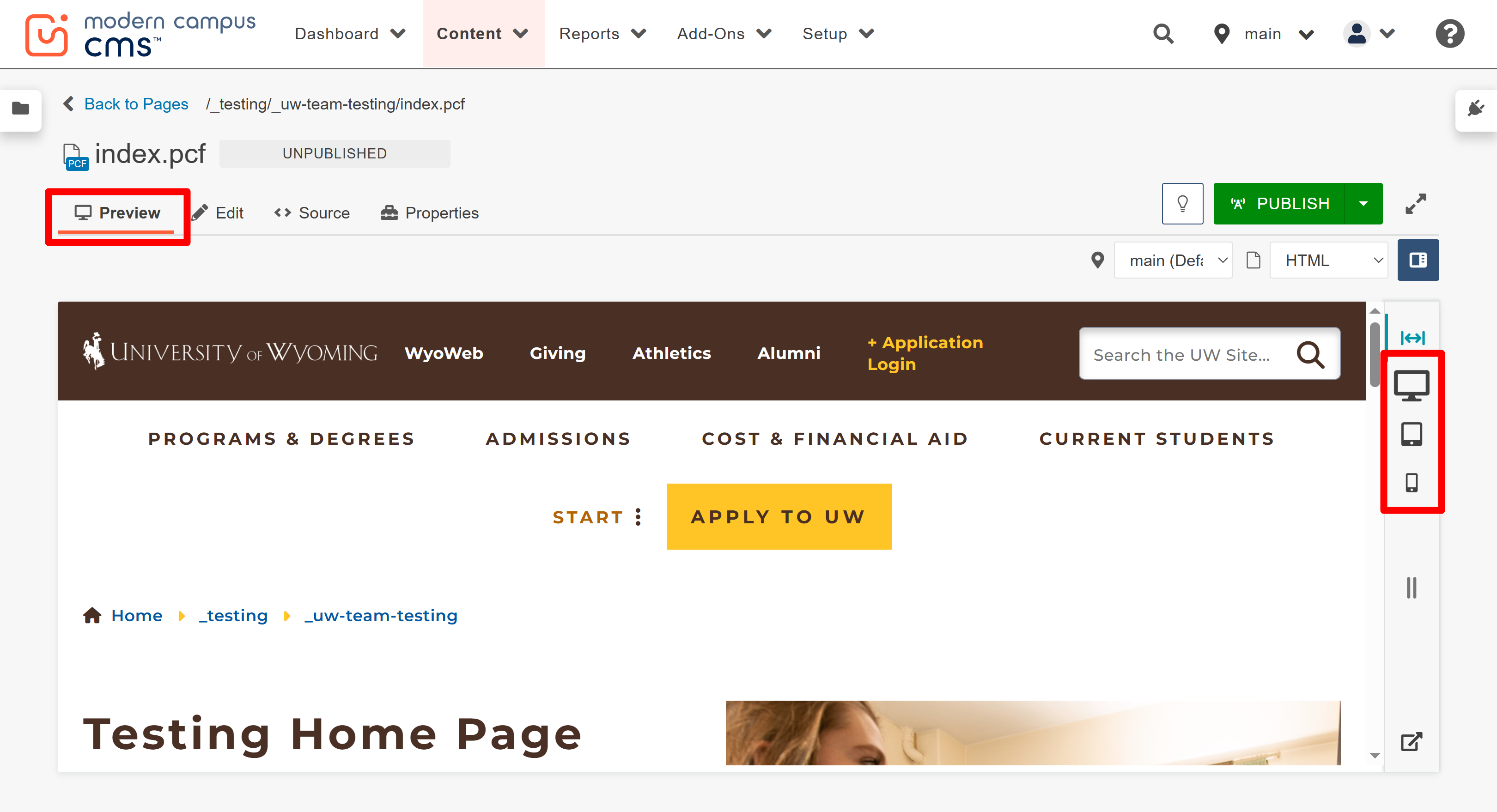 staging vs production step 2 screenshot