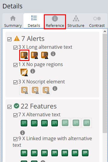 Eliminating errors with the WAVE tool, Clicking on the flag icon will bring up more information about the errors, You can then find the error or alerts on the body of your page