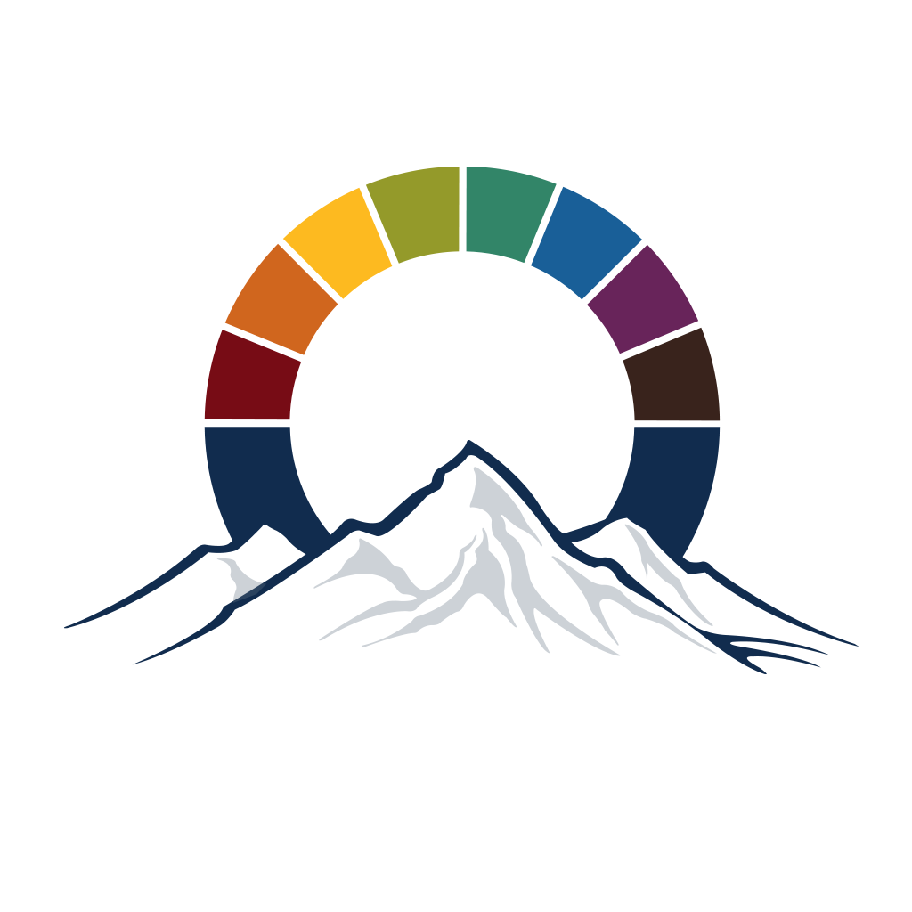 Mountain and circle