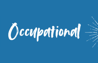 The word "Occupational" against a blue background