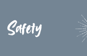 The word "Safety" against a slate gray background