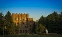 The UW Arts and Sciences building seen from the other side of Prexy's Pasture on the UW campus.