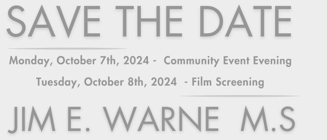 Save the Date, Jim Warne Event