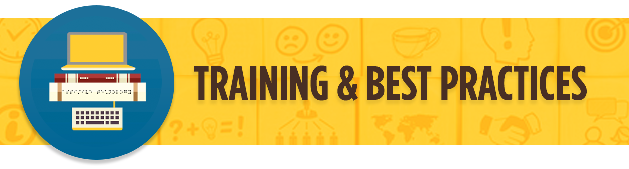 Training and Best Practices header
