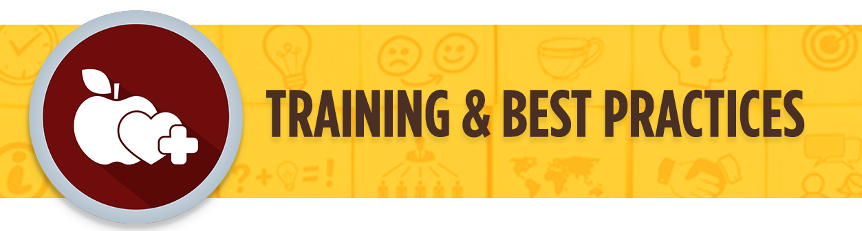 Student Health logo with Training and Best Practices text