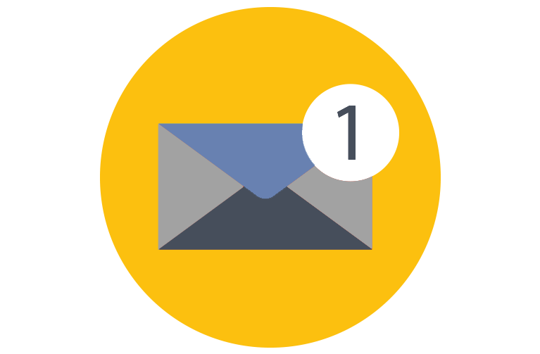 Graphic of an email