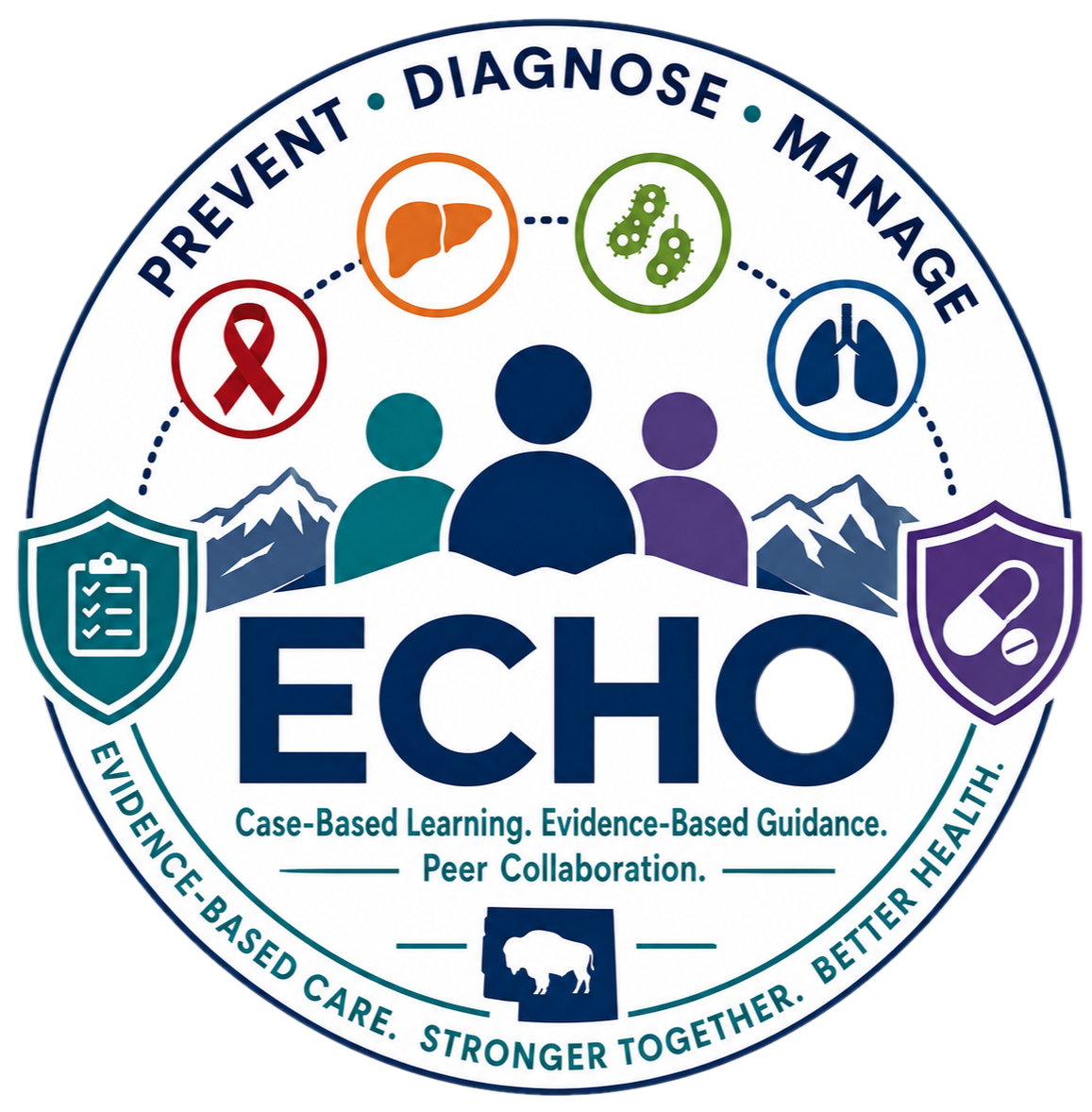 AI Generated logo for ECHO communicable diseases learning sessions.