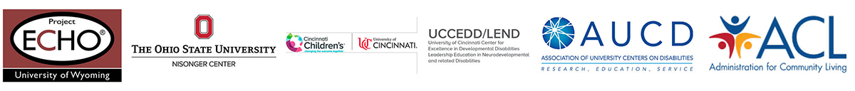 logos representing UW ECHO, Ohio State University, University of Cincinnati, and AUCD