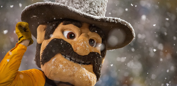 Pistol Pete in the snow