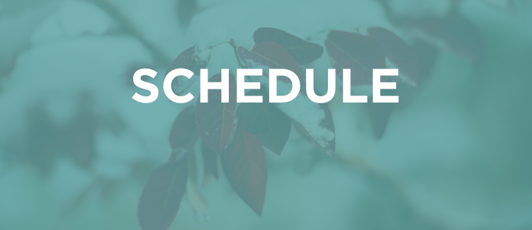 a decorative icon that says SCHEDULE
