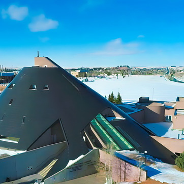 Art museum and snow
