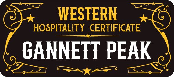 Western Hospitality Certificate Gannett Peak
