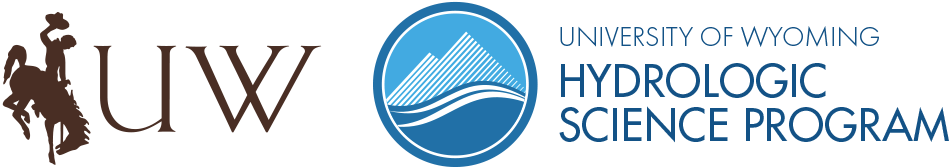 University of Wyoming logo and Hydrologic Science Program logo