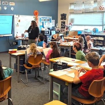 Photo of a classroom in Carbon County School District 1.