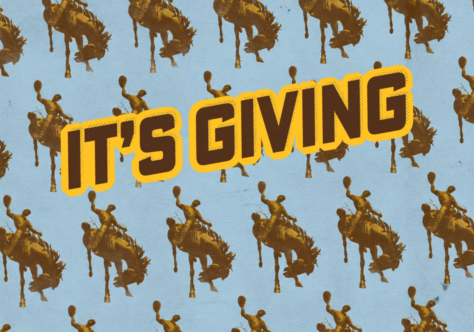 It's Giving day blue and brown steamboat graphic